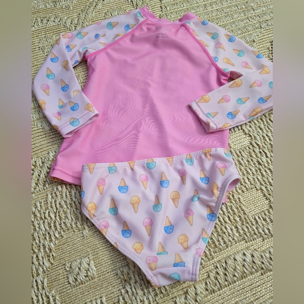 Lucy Pink and Blue Kids Swim Rashguard - Picture 6 of 7